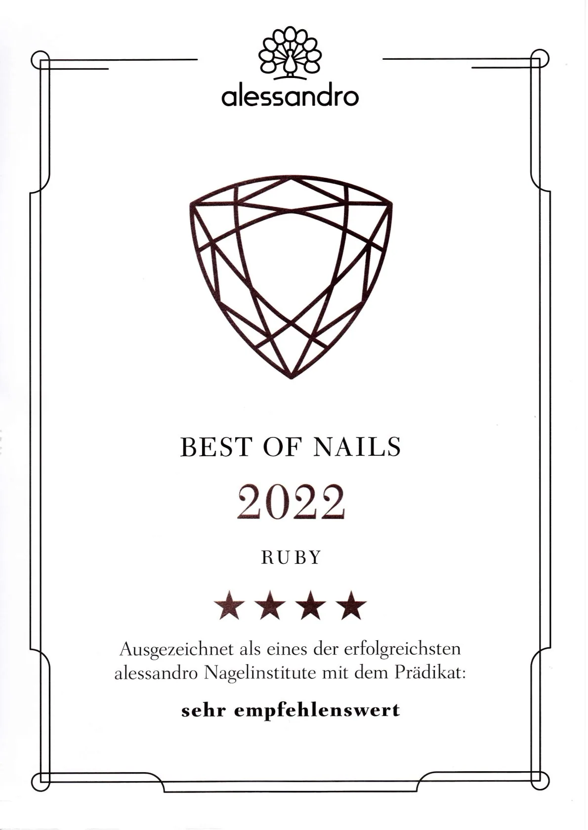 Alessandro Auszeichnung Best of Nails 2022